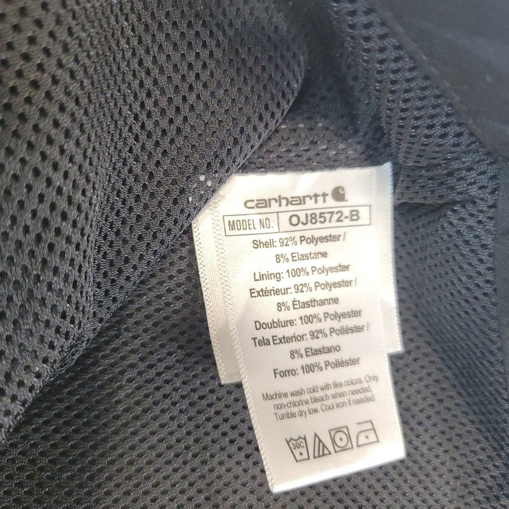 Carhartt Anorak Jacket Boys Medium Brown Black OJ8572-B Force Hooded Windbreaker - Picture 4 of 8